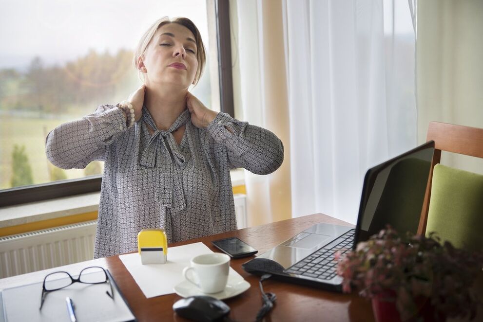 Cervical osteochondrosis during prolonged sitting work