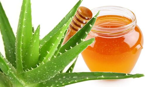 Therapeutic compression for cervical osteochondrosis on the basis of aloe vera and honey